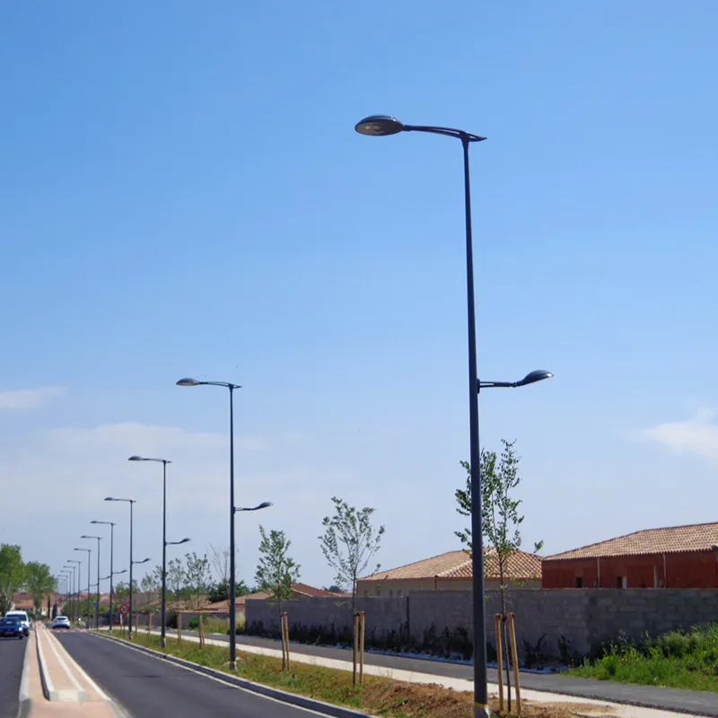 High and low arm light pole 1