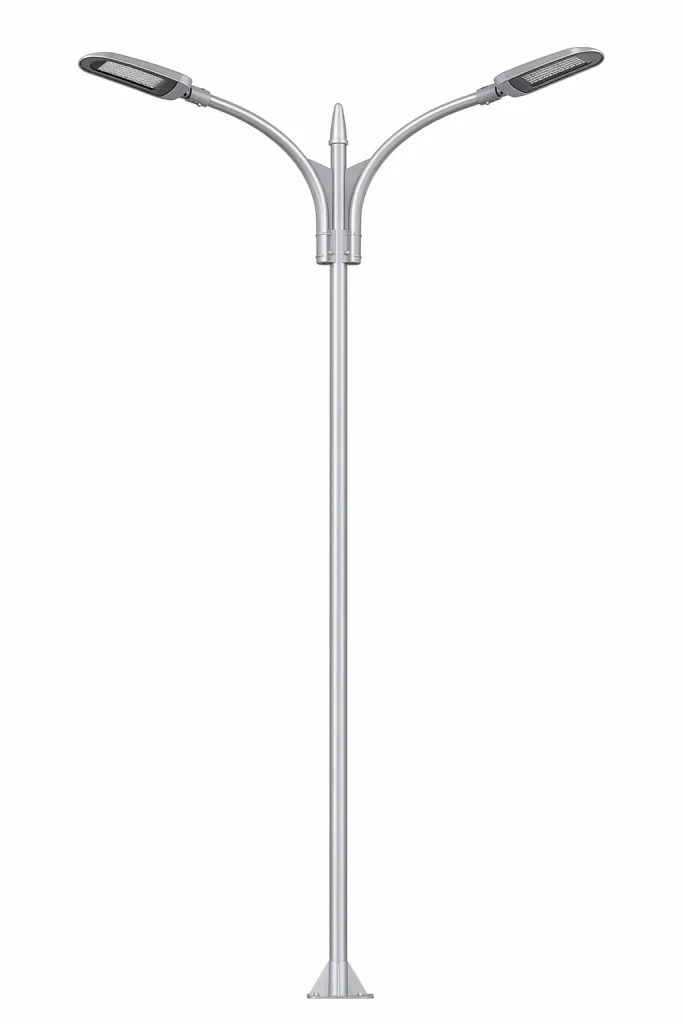 aluminum double arm light pole алюминиевый световой столб с двойной арматурой