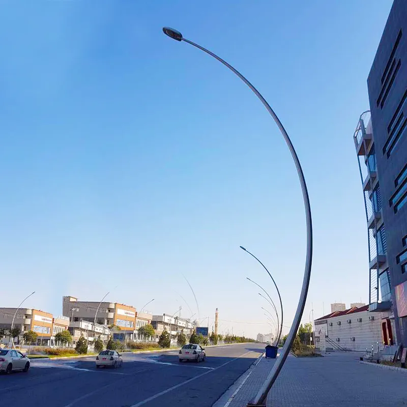curved light pole
