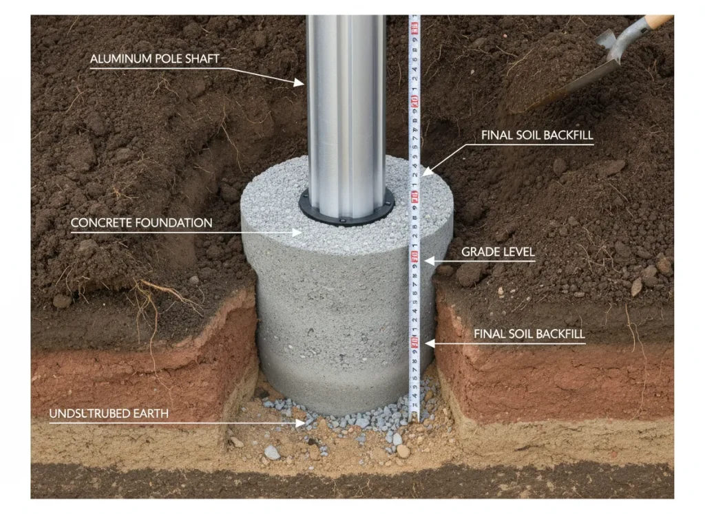 direct burial light pole picture