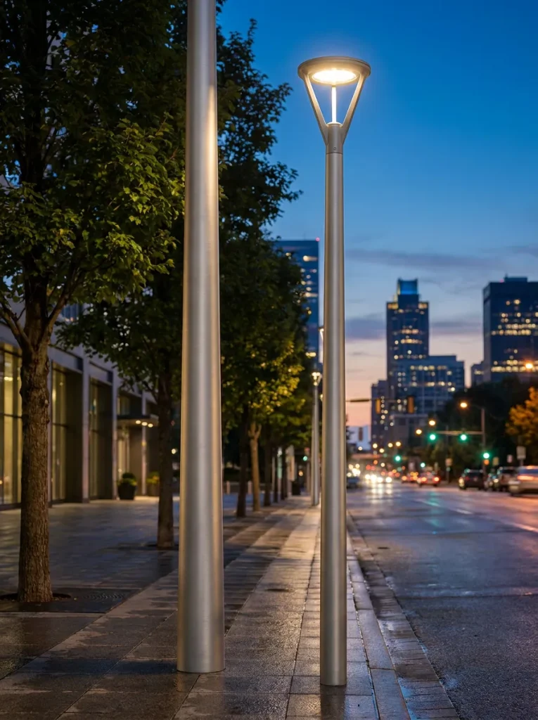 Алюминиевая коническая опора освещения aluminum tapred light pole